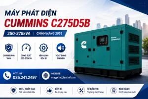 Máy Phát Điện Cummins C275d5b 250 275kva Chính Hãng 2026