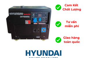 Máy Phát Điện Hyundai Dhy6000se Chạy Dầu 5kw Có Vỏ