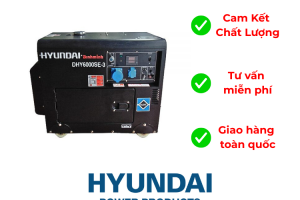 Máy Phát Điện Hyundai Dhy6000se 3 Chạy Dầu 5kw 3 Pha Có Vỏ