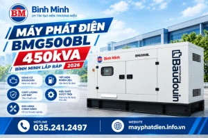 Máy Phát Điện Bmg500bl 450kva Bình Minh Lắp Ráp 2026