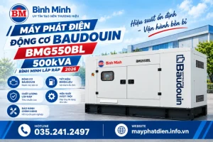 Máy Phát Điện Bmg550bl 500kva Bình Minh Lắp Ráp 2026