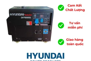 Máy Phát Điện Hyundai Dhy6000se Chạy Dầu 5kw Có Vỏ