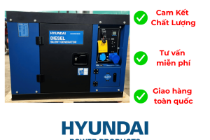 Máy Phát Điện Hyundai Hd10000se Chạy Dầu 7kw Có Vỏ