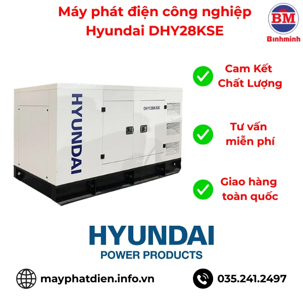Máy Phát điện Công Nghiệp Hyundai Dhy28kse