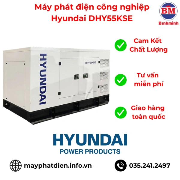 Máy Phát điện Công Nghiệp Hyundai Dhy55kse