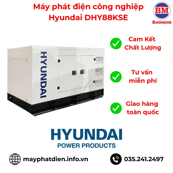 Máy Phát điện Công Nghiệp Hyundai Dhy88kse Máy Phát điện Công Nghiệp Hyundai Dhy88kse