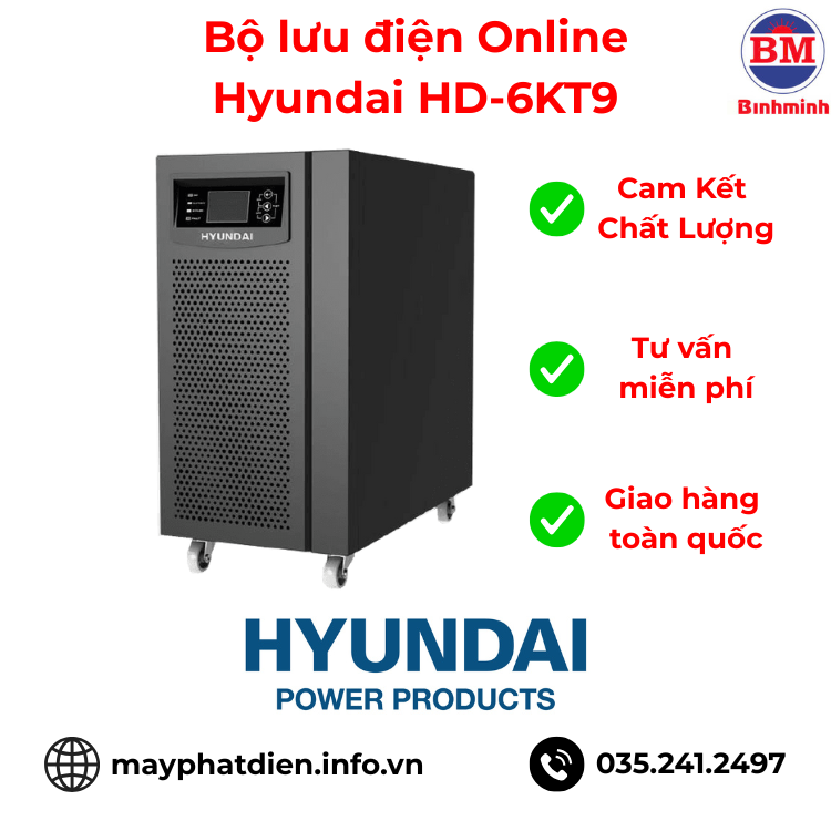 Bộ Lưu điện Online Hyundai Hd 6kt9 Bộ Lưu điện Online Hyundai Hd 6kt9