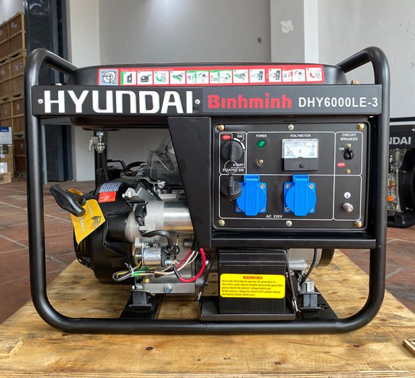 Máy phát điện Hyundai DHY6000LE 5kVA diesel tiết kiệm nhiên liệu