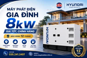 Máy Phát Điện Gia Đình 8kw Giá Tốt, Chính Hãng, Bảo Hành 12t