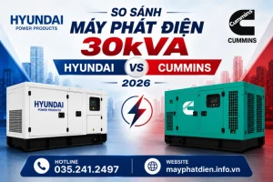 So Sánh Máy Phát Điện 30kva Hyundai Và Cummins 2026