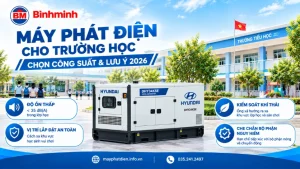 Máy Phát Điện Cho Trường Học Chọn Công Suất Và Lưu Ý 2026