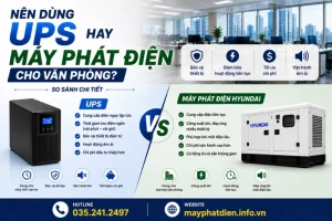 Nên Dùng Ups Hay Máy Phát Điện Cho Văn Phòng So Sánh Chi Tiết