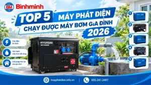 Top 5 Máy Phát Điện Chạy Được Máy Bơm Gia Đình 2026