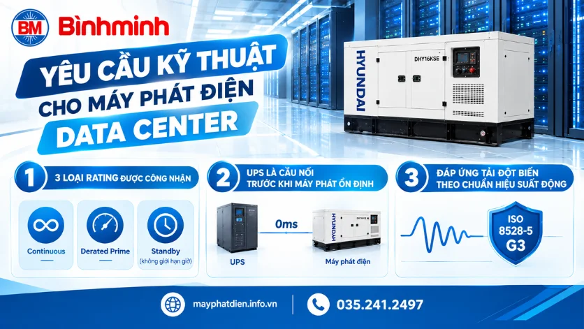 Yêu Cầu Kỹ Thuật Cụ Thể Cho Máy Phát điện Data Center