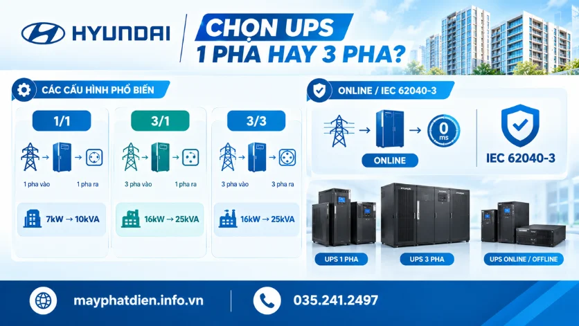 Khi Nào Chọn Bộ Lưu Điện 1 Pha, Khi Nào Chọn 3 Pha