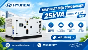 Máy Phát Điện Công Nghiệp 25kva Thông Số Và Giá 2026